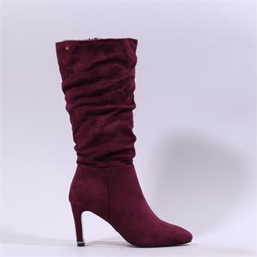 Una Healy Chameleon Ruffle Long Boot - Cranberry